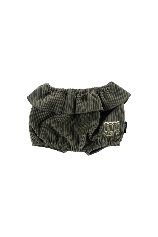 EYES - Dark Green/Ecru Girl Bloomers Ruffle