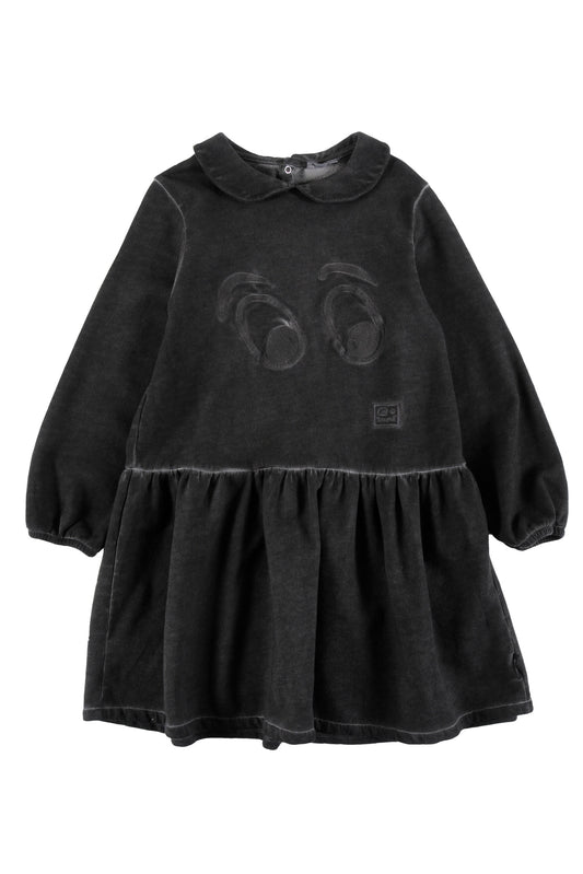 JOY - Black Pigment Dye Dress Peter Pan