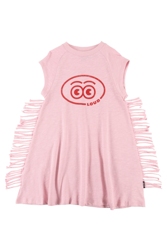 BELVEDERE - Orchid Pink Dress Loose Fit Fringes Body