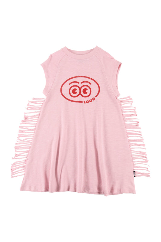 BELVEDERE - Orchid Pink Dress Loose Fit Fringes Body