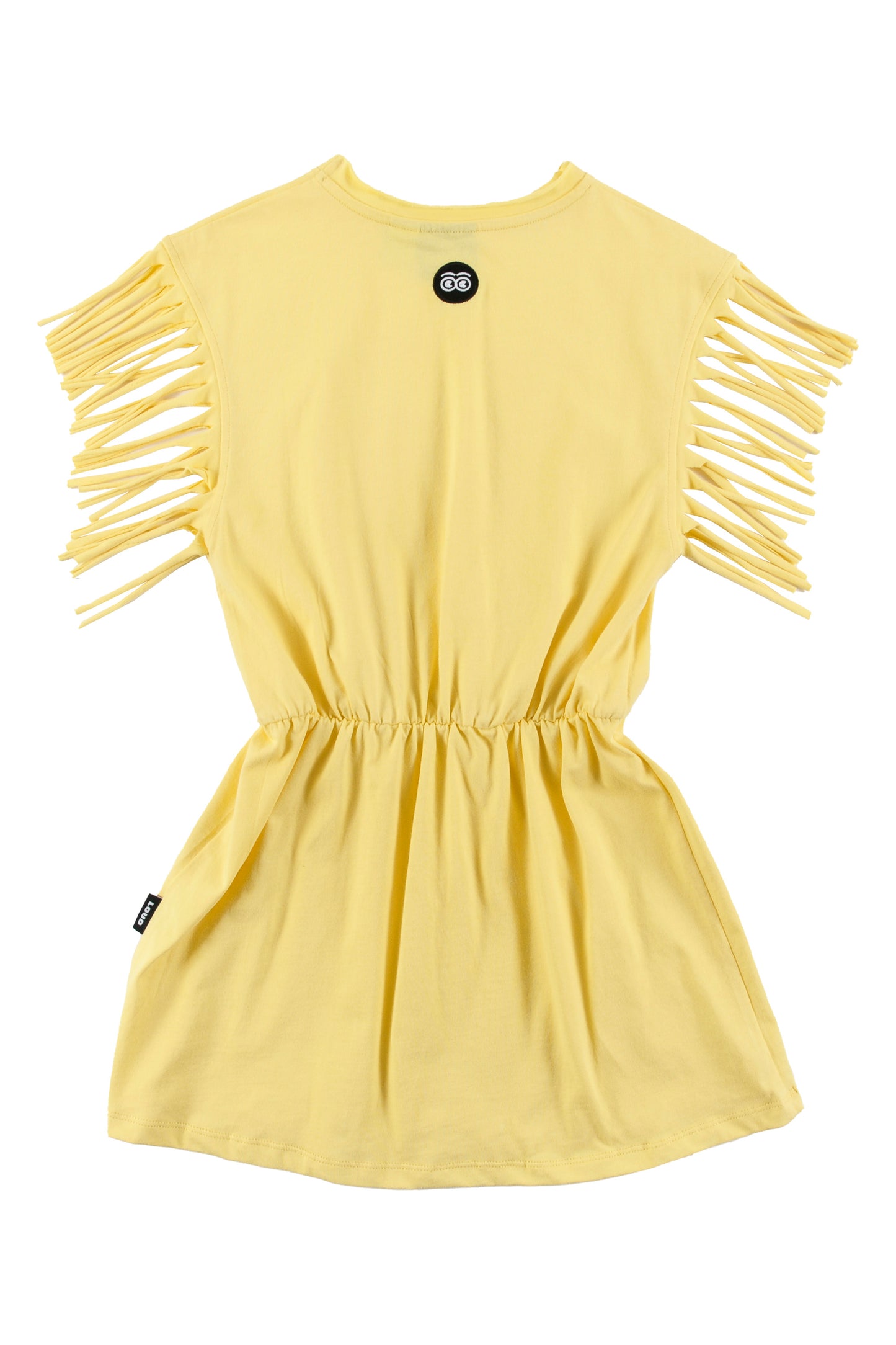 MARE - Yellow/Yellow Spectra Print Dress T-Shirt Fringed