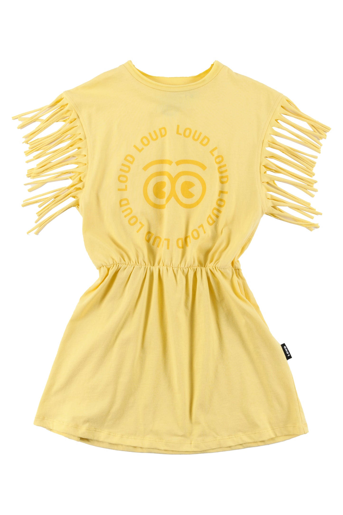 MARE - Yellow/Yellow Spectra Print Dress T-Shirt Fringed