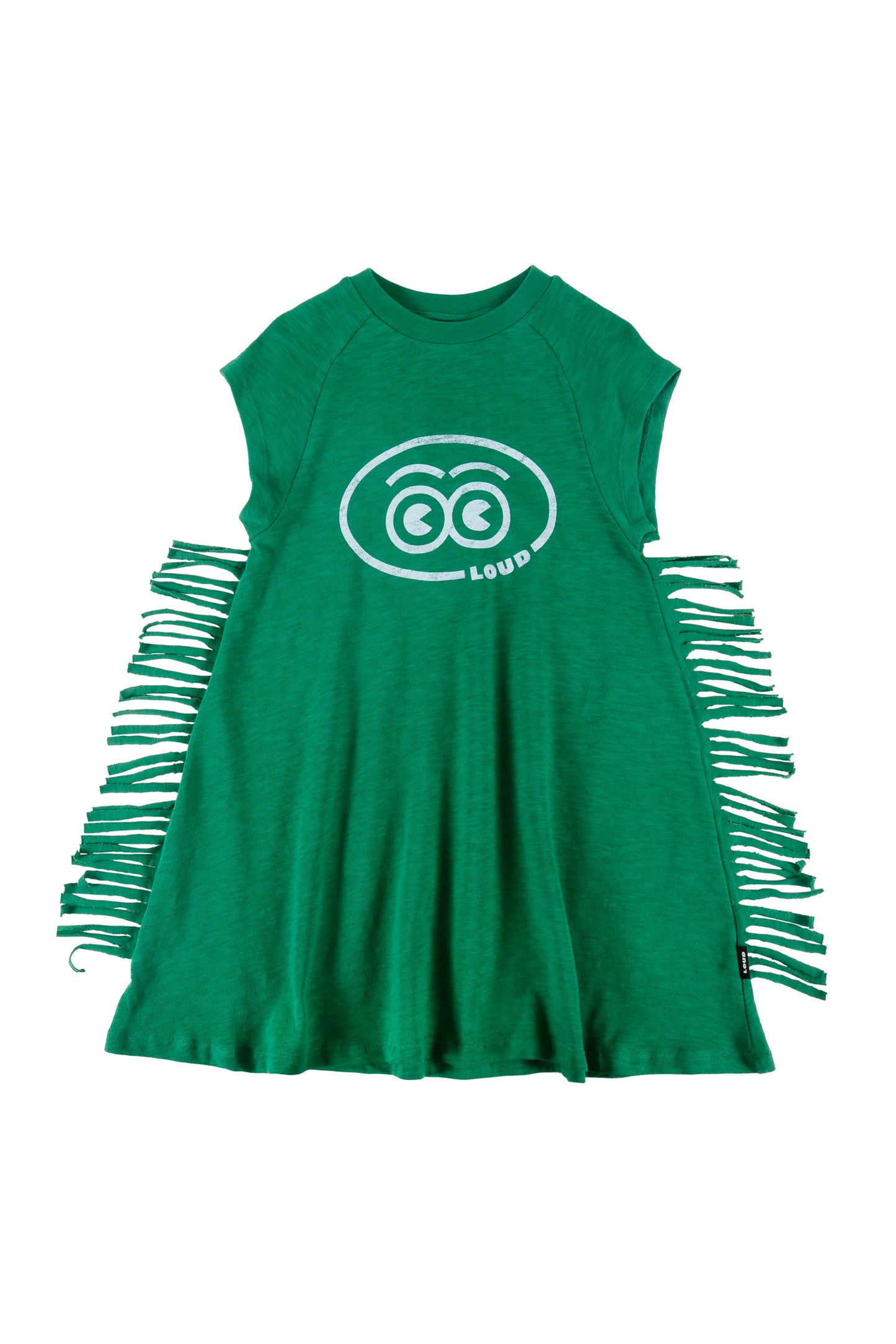 BELVEDERE - Green Dress Loose Fit Fringes Body (SAMPLE)