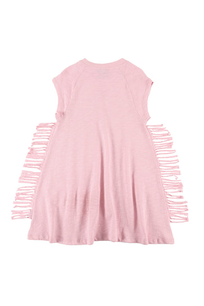 BELVEDERE - Orchid Pink Dress Loose Fit Fringes Body