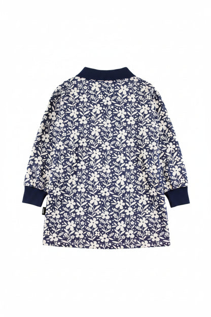 ALPS - Flower AOP Polo Dress Straight Loos Fit