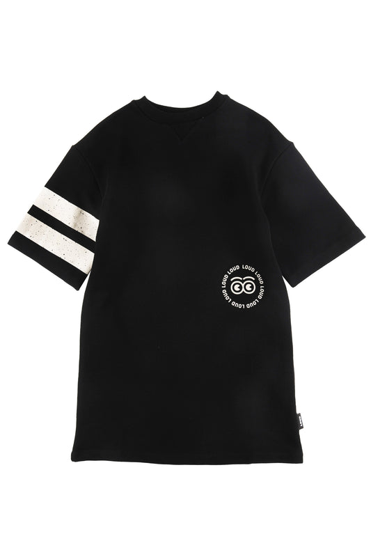 SAFE - Black Dress Box Shape 3/4 Strip Sleeve