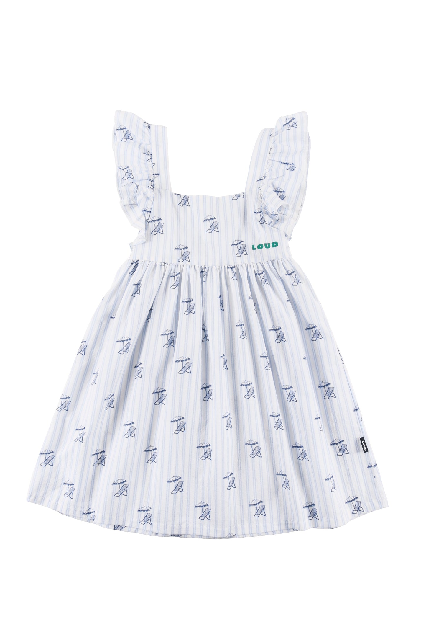 SDRAIA - Deckchair AOP Summer Dress Loose Fit