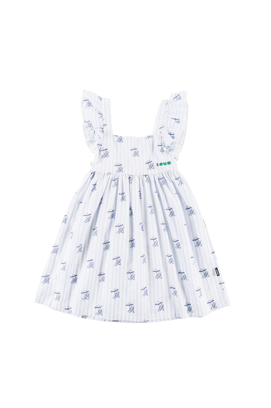 SDRAIA - Deckchair AOP Summer Dress Loose Fit