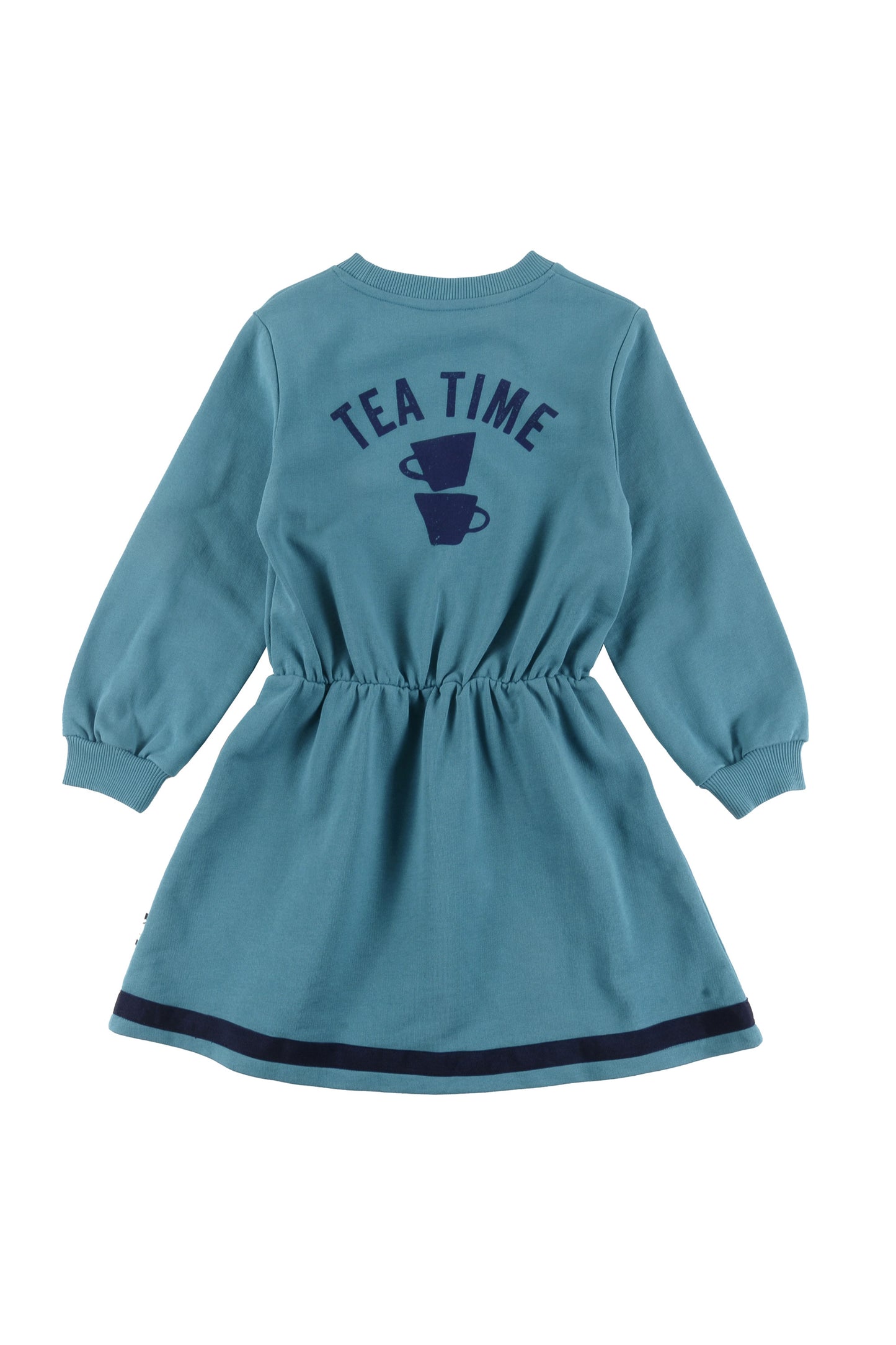 CUDDLE - Turquoise Dress Waisted Puff Sleeve