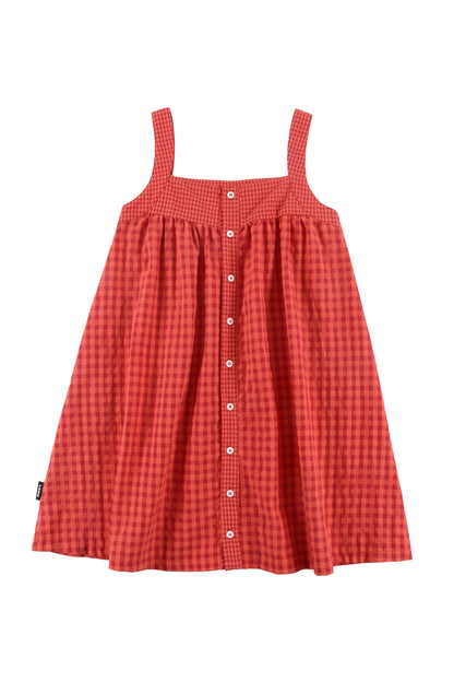 ISOLA - Red Check Summer Apron Dress