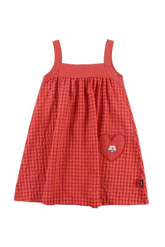 ISOLA - Red Check Summer Apron Dress