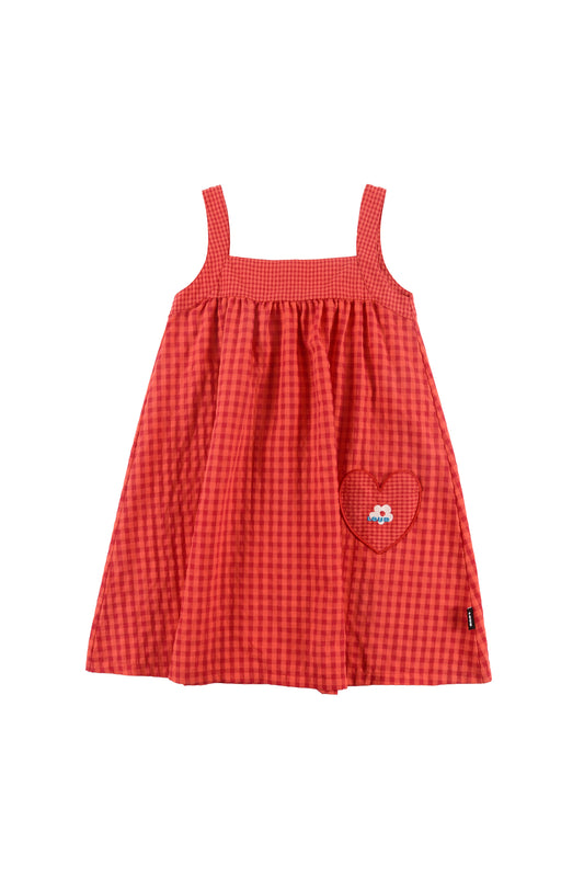ISOLA - Red Check Summer Apron Dress