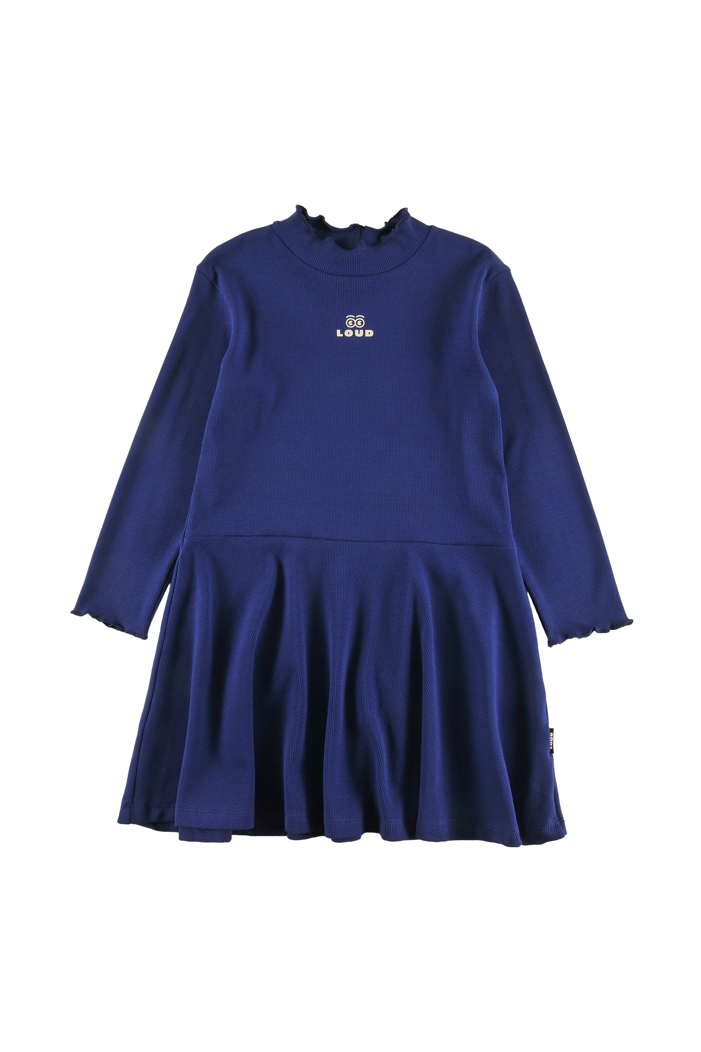 CLOUD - BLUE NAVY DRESS slim fit top, swirl bottom, LOUD eyes logo print contrast