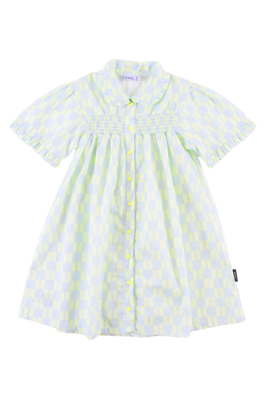 NALU - Checkered Dress Buttoned Front