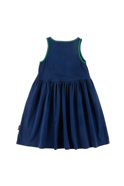 SAN MICHELE - Navy Washed Dress Waist Cut