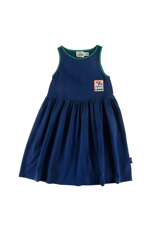 SAN MICHELE - Navy Washed Dress Waist Cut (SAMPLE)