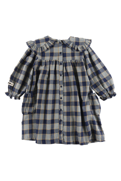 LOYAL - Check Indigo Dress Collar