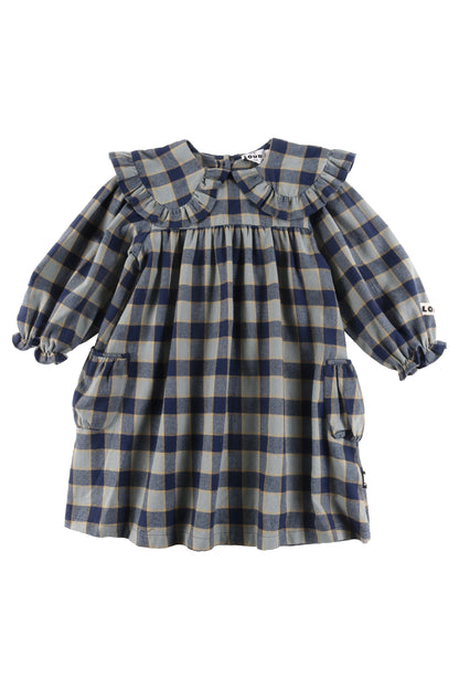 LOYAL - Check Indigo Dress Collar