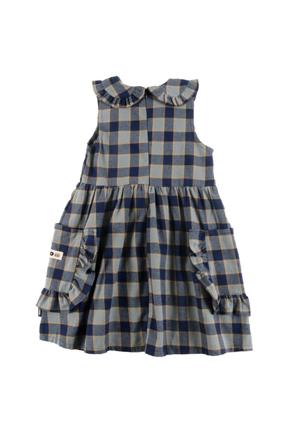 POSITIVE - Check Indigo Dress Sleeveless (Sample)