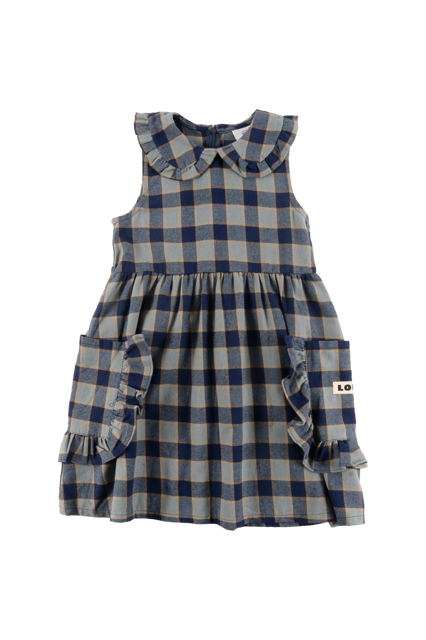 POSITIVE - Check Indigo Dress Sleeveless (Sample)