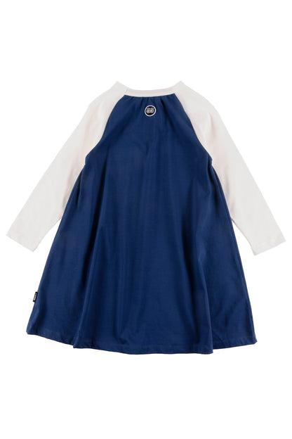 PEACE - Navy/Sand Dress Raglan sleeve (Sample)