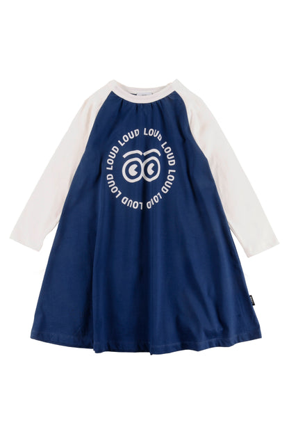 PEACE - Navy/Sand Dress Raglan sleeve (Sample)
