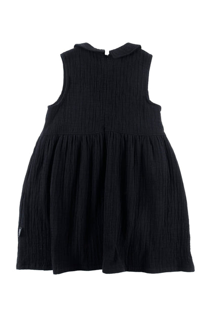 GRACE - Black Pinafore Dress