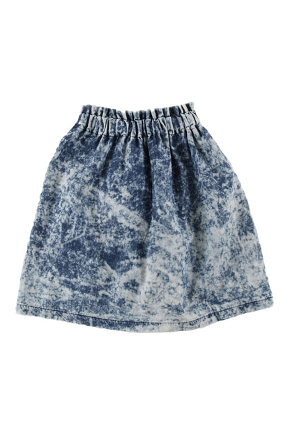 NANI - Blue Dye Denim Skirt Knee Length