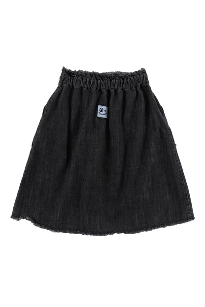 RELAX - Black Acid Wash Skirt