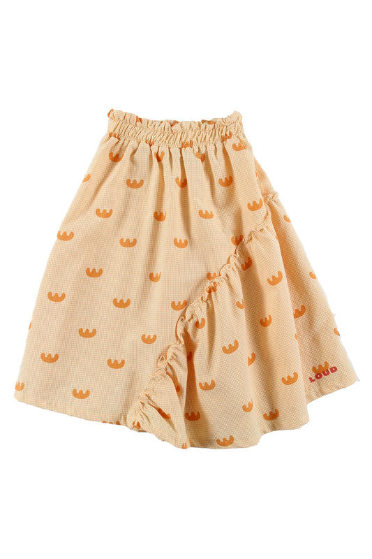 FRESCO - Abstract Boat Small AOP Skirt Midi (Sample)