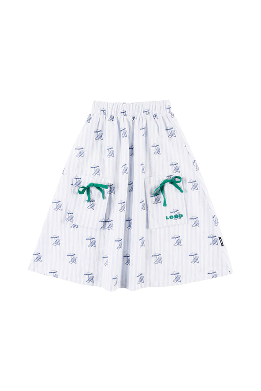 BAIA - Deckchair AOP Skirt Midi Front Pockets