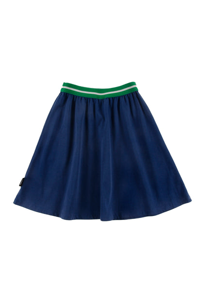 LIMONCELLO - Navy Washed Skirt Knee Length (SAMPLE)