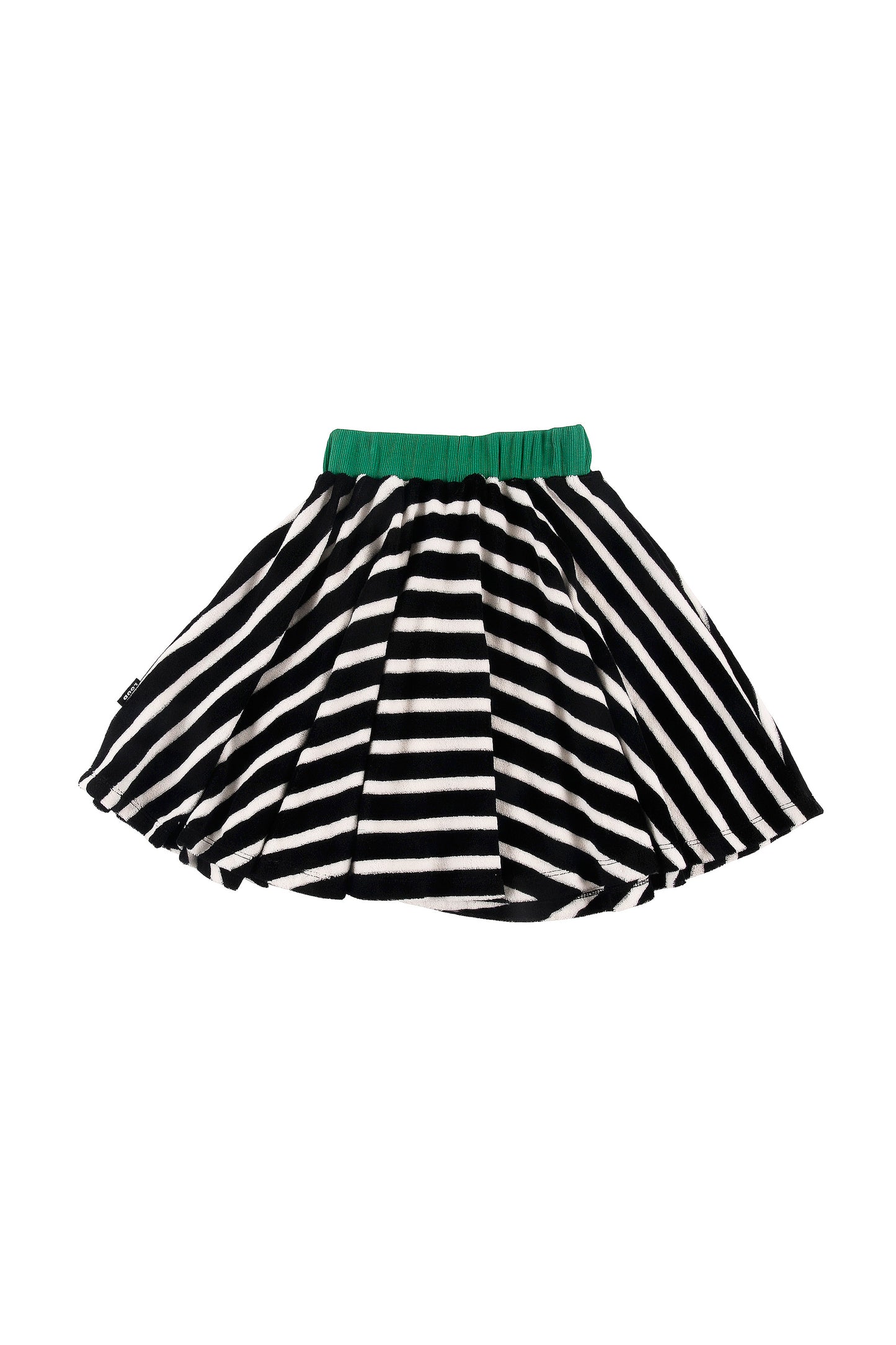 MERENDA - Anthracite Stripe Skirt Semicircle Waist Rib