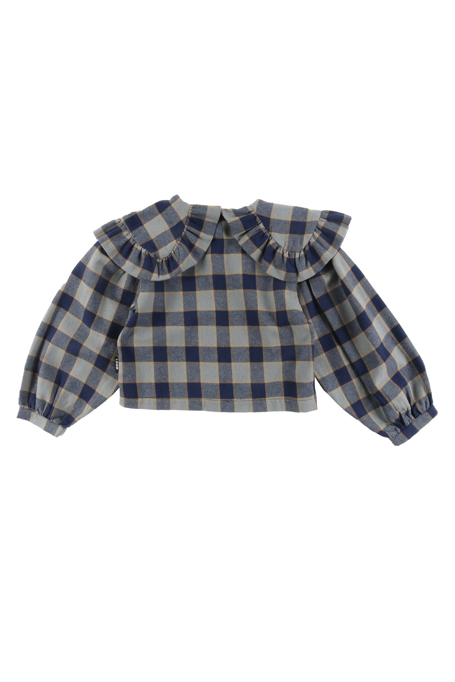 TRADITION - Check Indigo Shirt Collar (Sample)