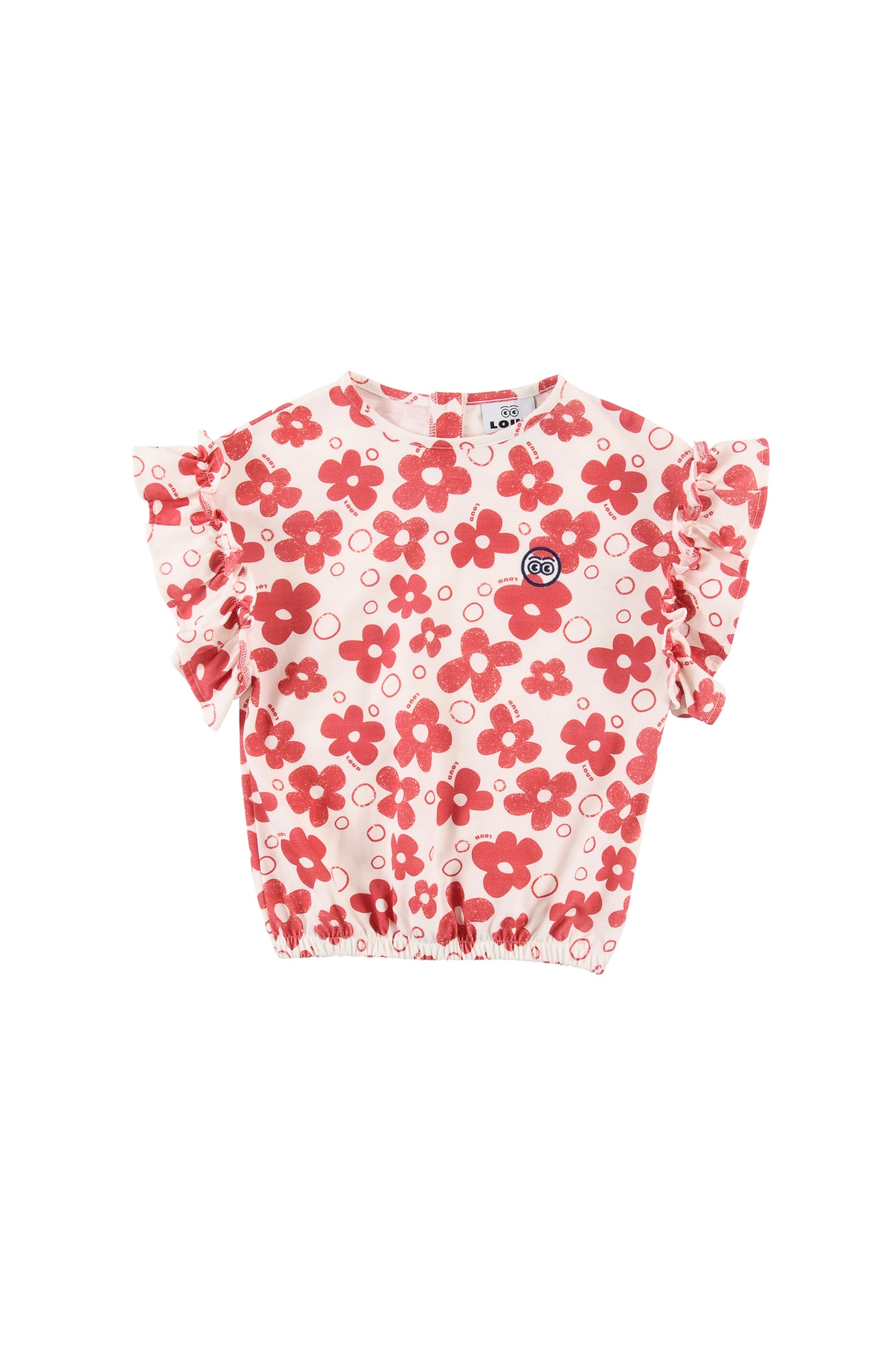 FLOWER - Flower AOP Girl Top Ruffle
