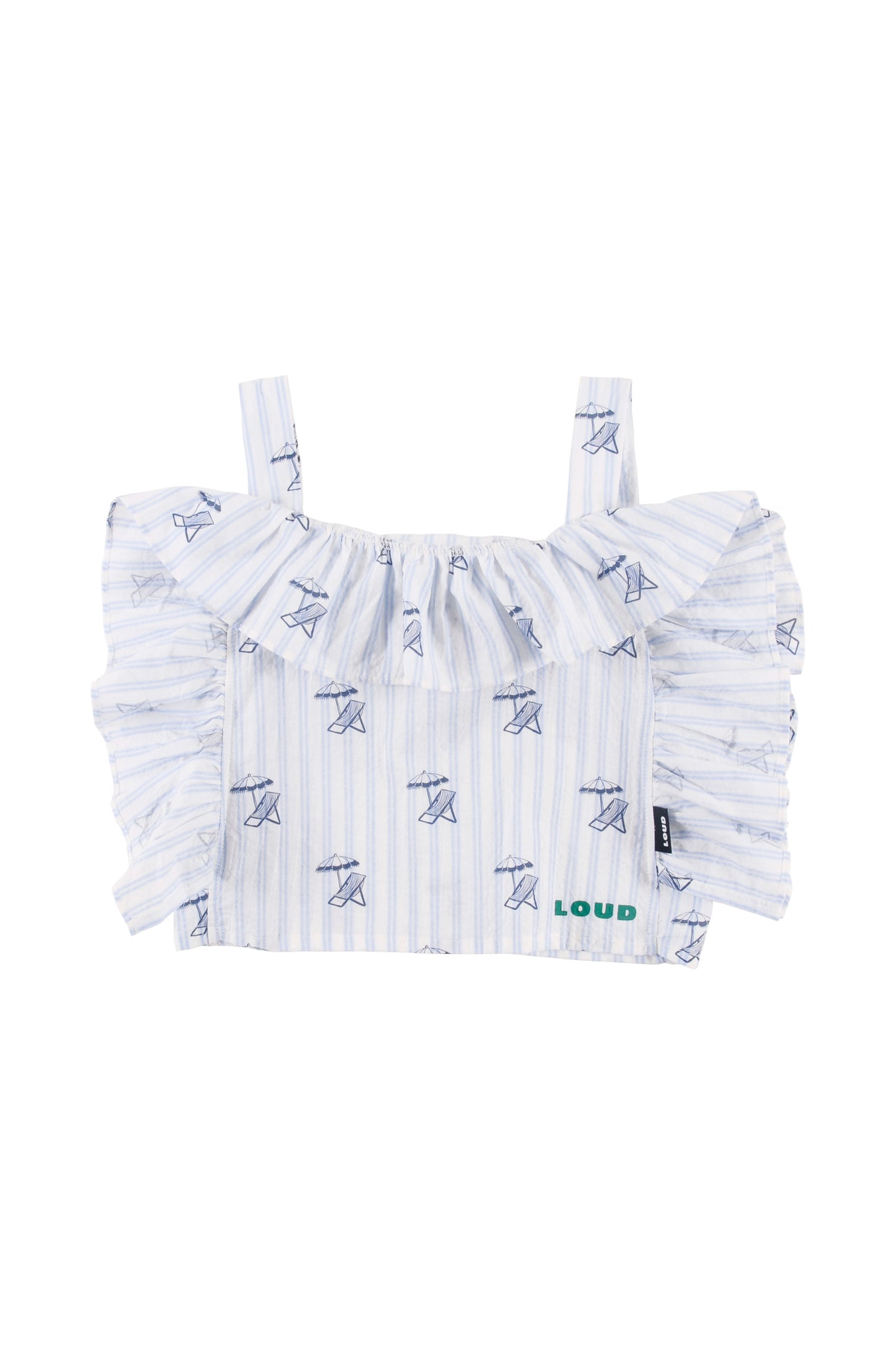COSTA - Deckchair AOP Summer Top Ruffled Around Body (SAMPLE)