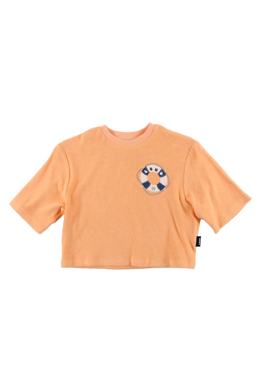 STELLA - Soft Orange T-Shirt Crop Loose Fit (Sample)