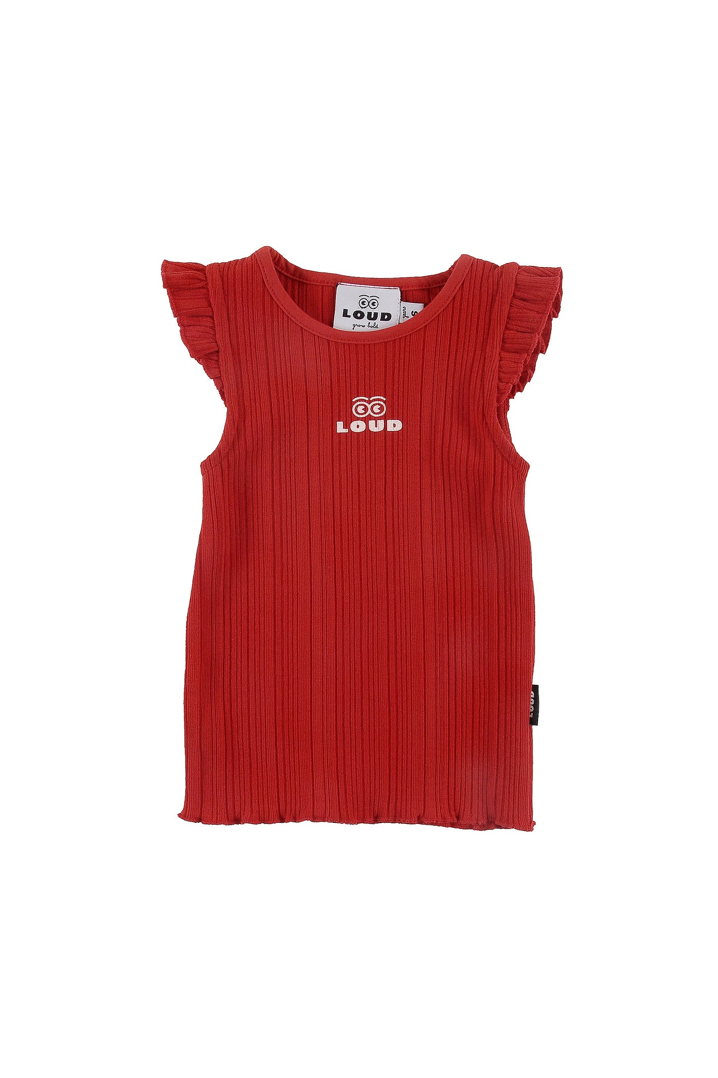NATURA - Red Vest Ruffle Armhole