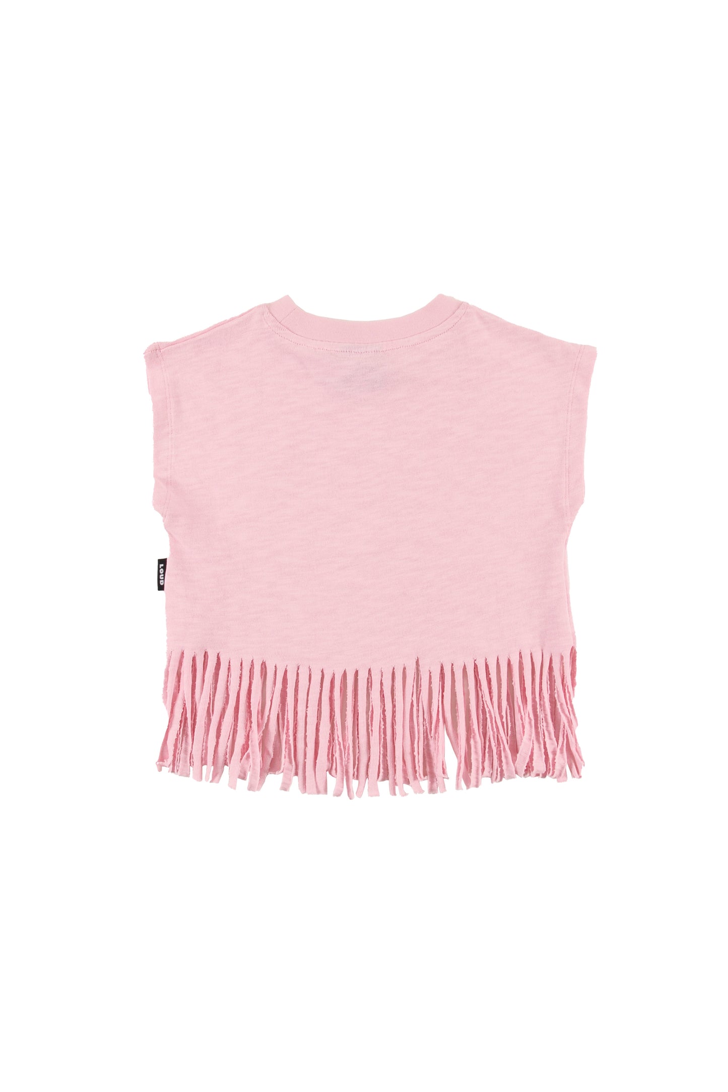 CETRELLA - Orchid Pink T-Shirt Loose Fit Fringes Bottom