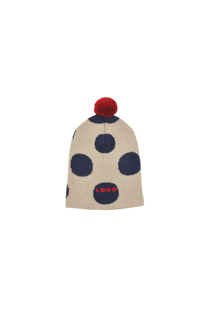 KITZ - POLKADOTS JAQUARD BEANIE Hat pompon, knitwear