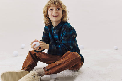CORTINA - CHECK SHIRT regular fit, front pocket, Ice Skate embroidery motif