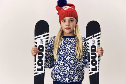 KITZ - FLOWER MOTIF BEANIE Hat pompon, knitwear