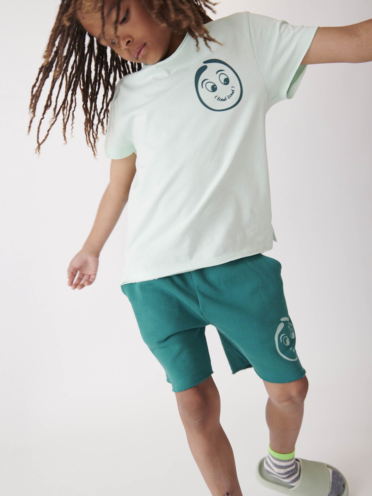 BEAUTY - Jade / Storm Print T-Shirt Loose Fit