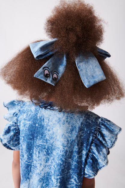 COCONUT - Blue dye Hair Bow