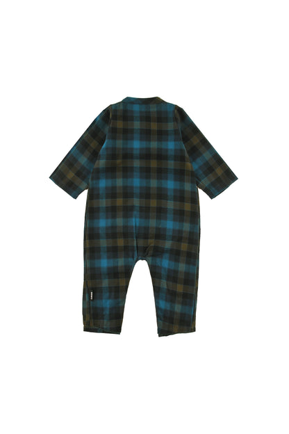 LIFT - CHECK Baby PLAYSUIT relaxed fit, IceSkate embroidery motif