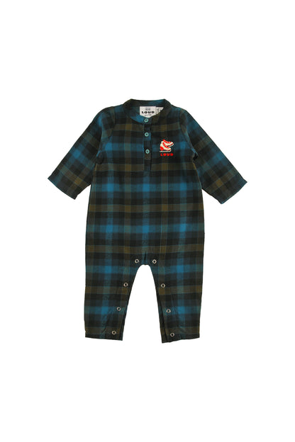 LIFT - CHECK Baby PLAYSUIT relaxed fit, IceSkate embroidery motif