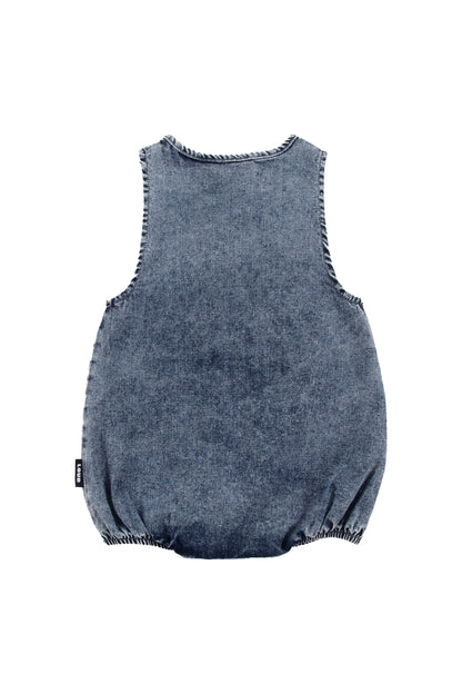 TUFFO - Mid Blue Stone Wash Romper