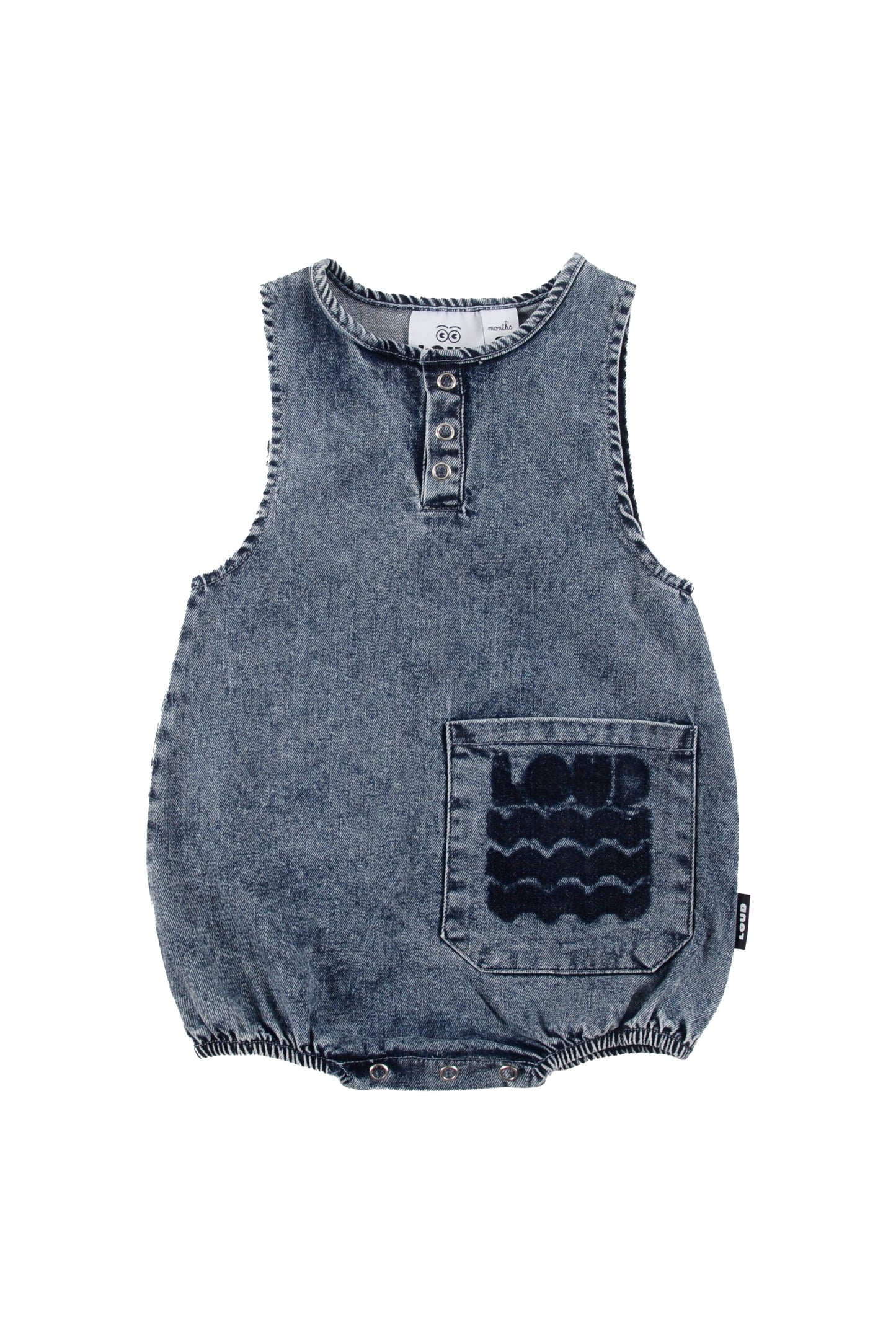 TUFFO - Mid Blue Stone Wash Romper