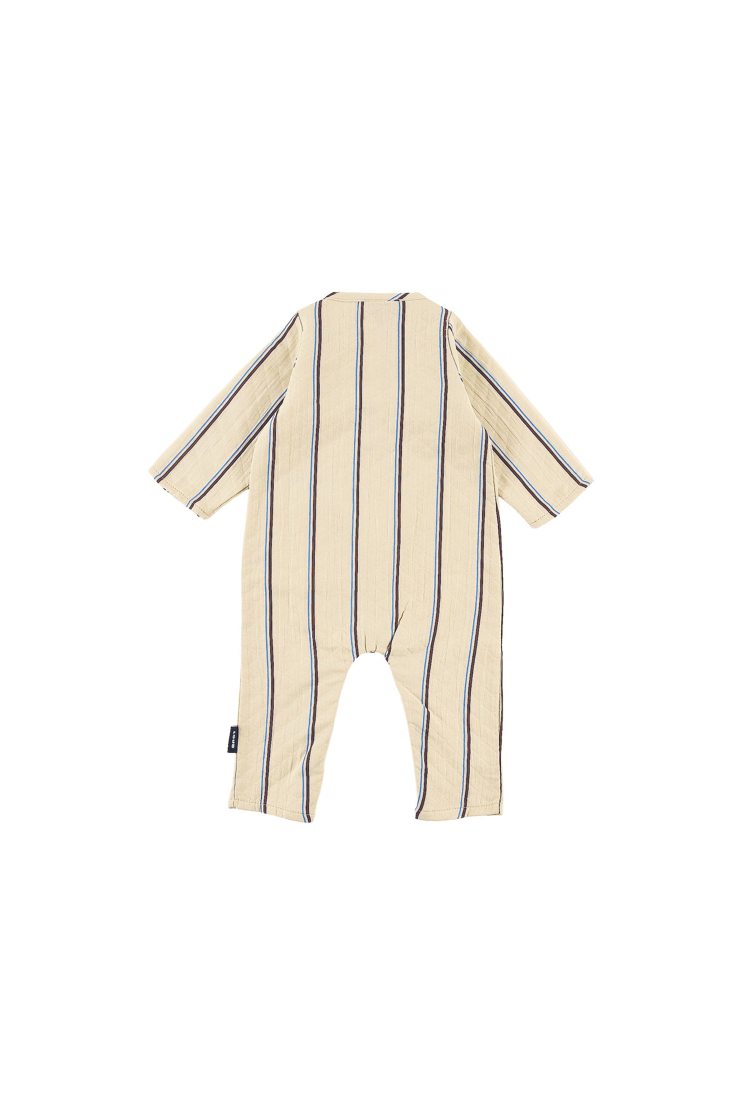 THRILL - NATURAL STRIPE Baby PLAYSUIT relaxed fit, front pocket, LOUD logo