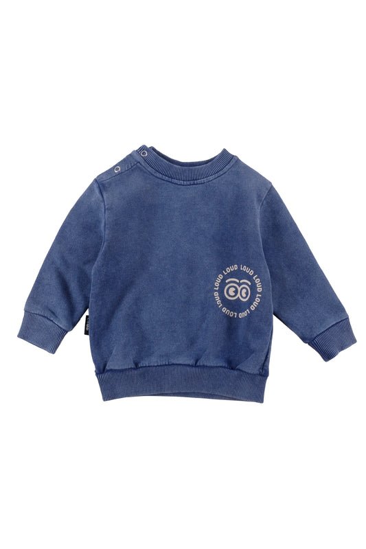 FOLK - Blue Depth Marble Dye Baby Sweater Regular Fit
